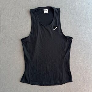 Gymshark Tank Top Medium Men's Black Sleeveless Shirt Gym Training Logo Comfort